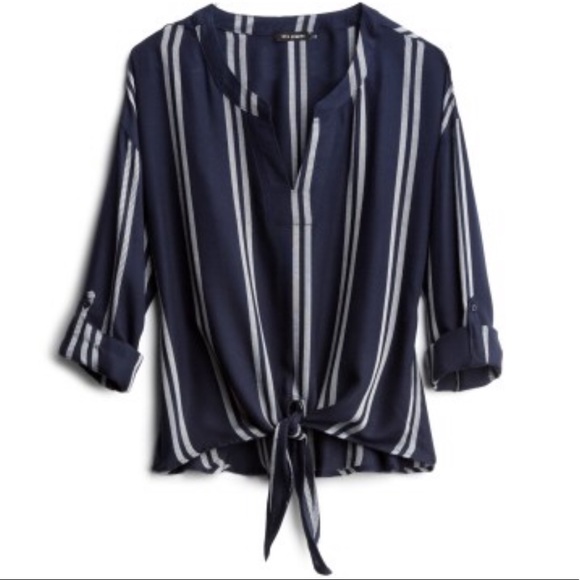 Blu Pepper Tops - Blu Pepper Tie-Front Top in Medium